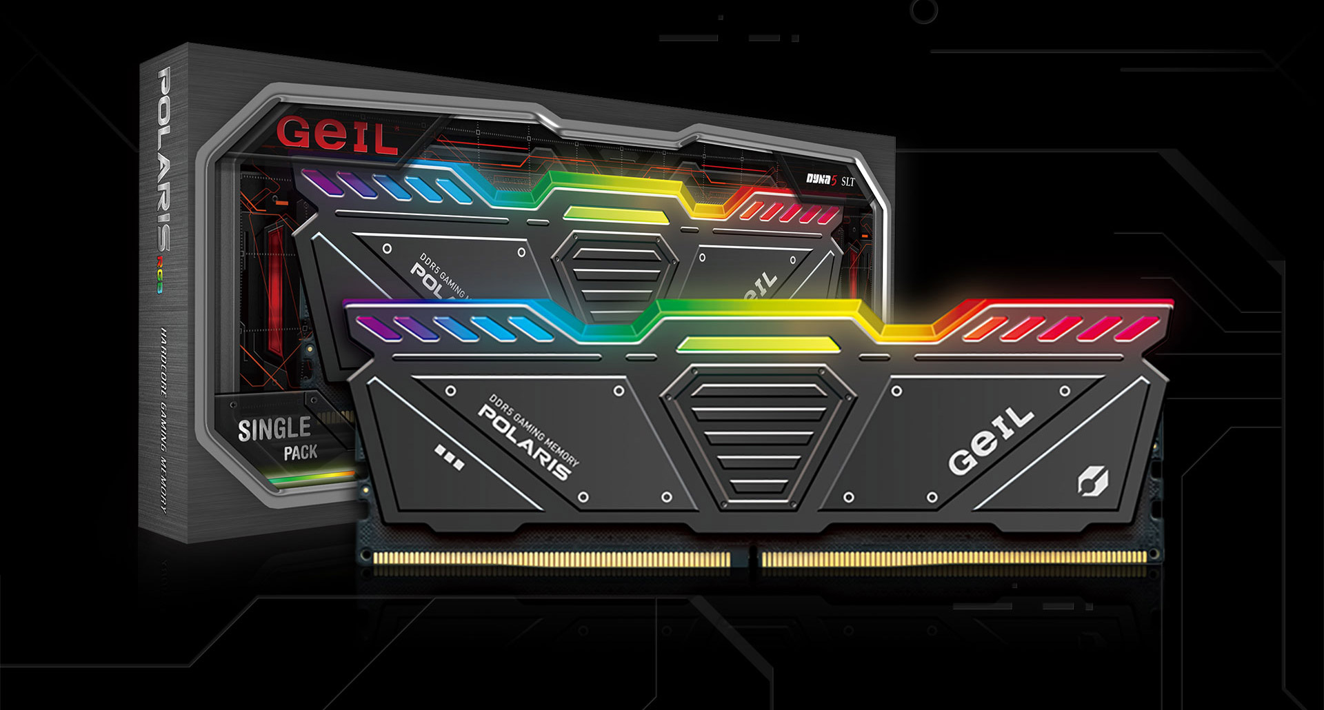 GeIL Polaris RGB SYNC 32GB (2 x 16GB) 288-Pin PC RAM DDR5 7200 (PC5 57600)  Desktop Memory Model GOSG532GB7200C36ADC